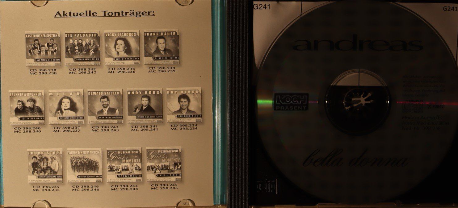 CD: Andreas – Bella Donna – Usato da Luzern venduto da CONTENTI 1