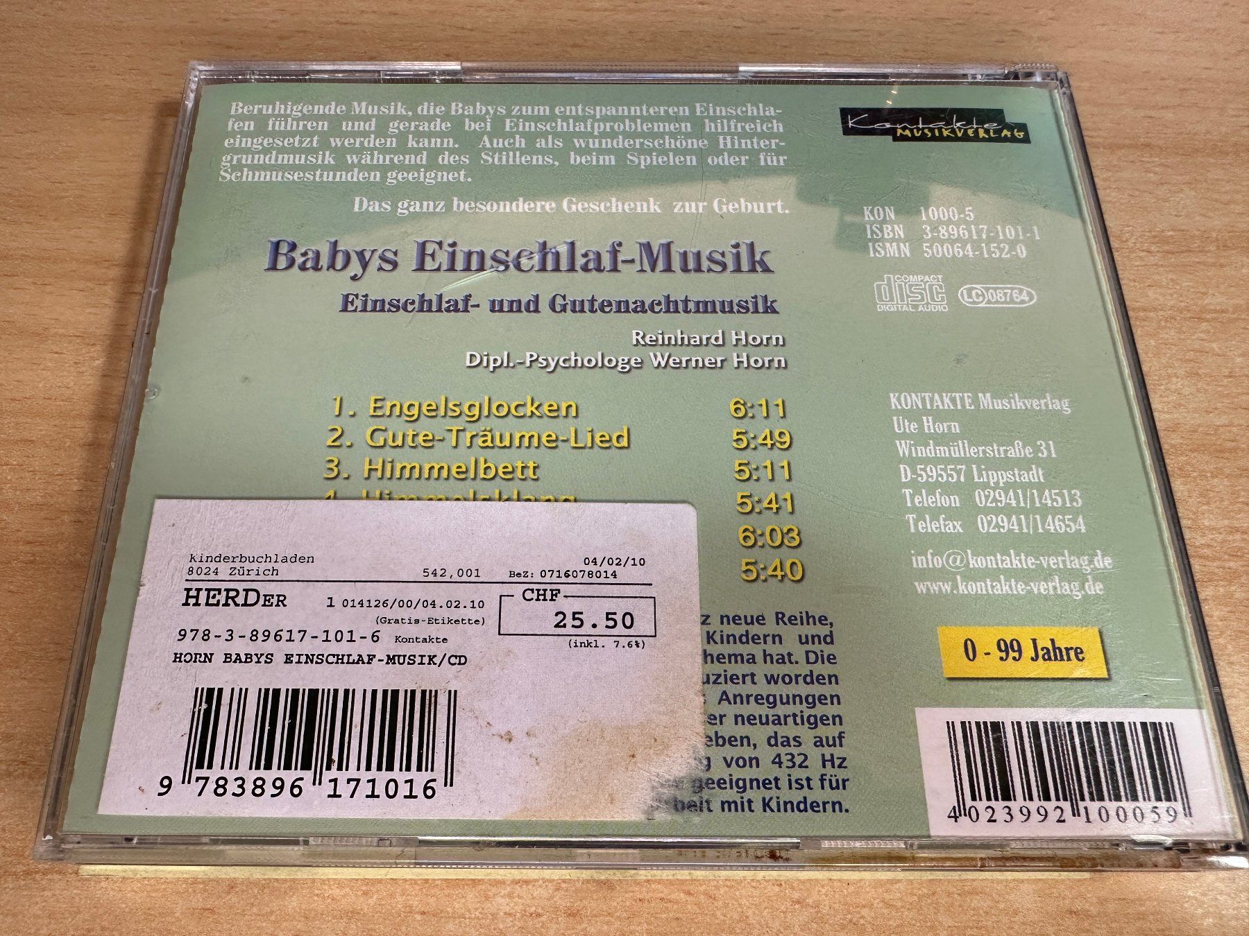 CDs: H8 Babys Einschlaf-Musik - Kindermusik – Gebraucht aus Rikon im Tösstal von Alpenmutz 1