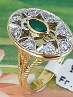 750 Weiss-Gelbgold, 18 Karat, Ring