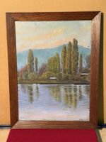 Vintage Signed Painting, Autumn Landscape, Framed Artwork