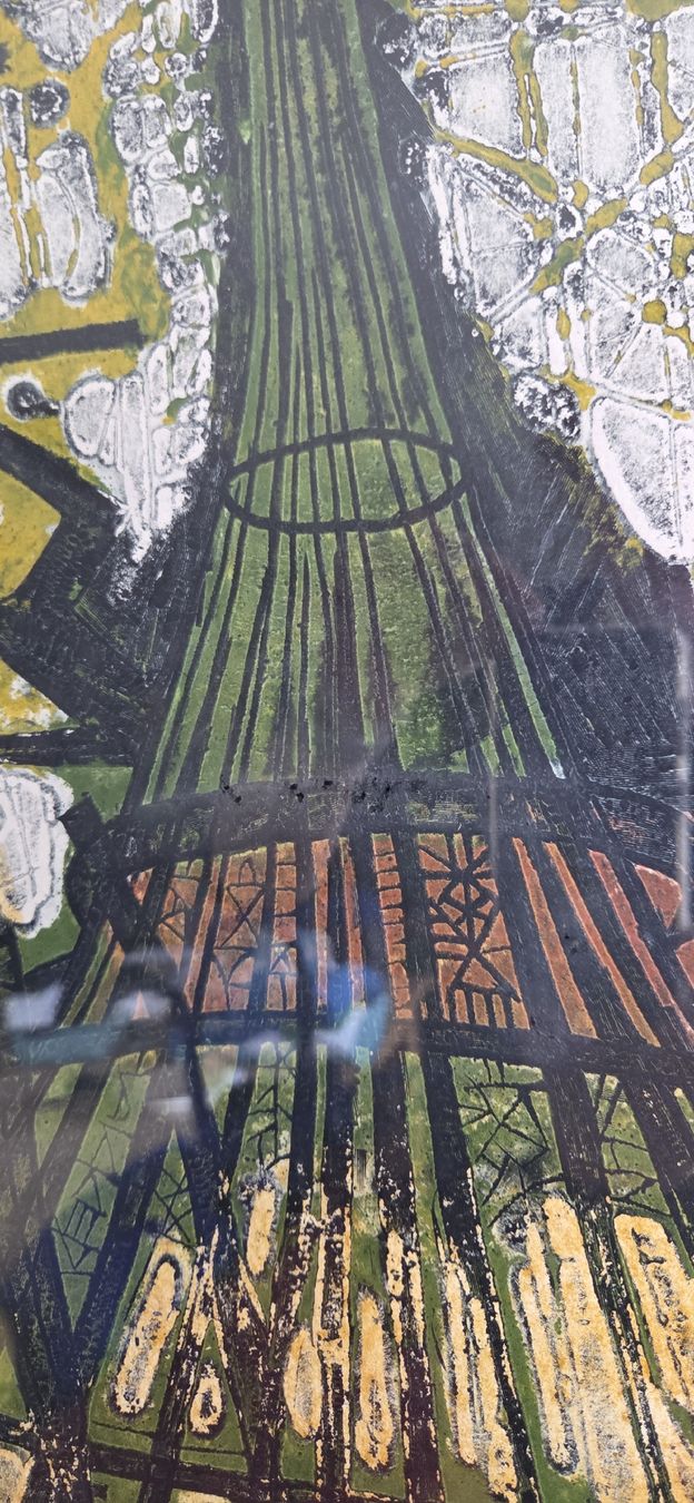 Dipinti: Bruce Onobrakpeya Builders at Work (1972)  Deep Etching – Usato da Rehetobel venduto da hobirot01 5