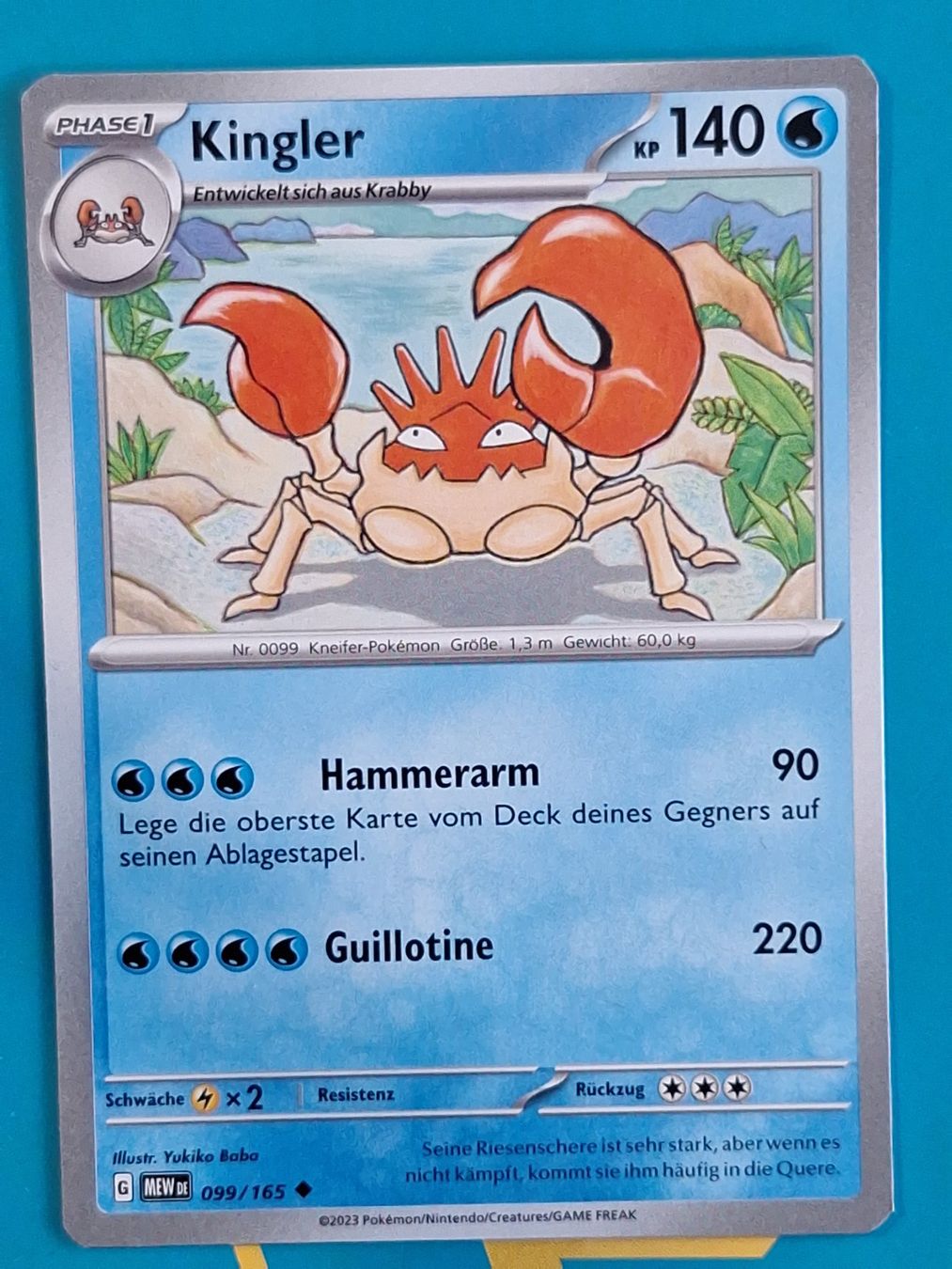 Pokémon Carte collezionabili: Kingler - DEUTSCH Mew 151 - #2.8 – Usato da Altstätten SG venduto da GGsGameshop