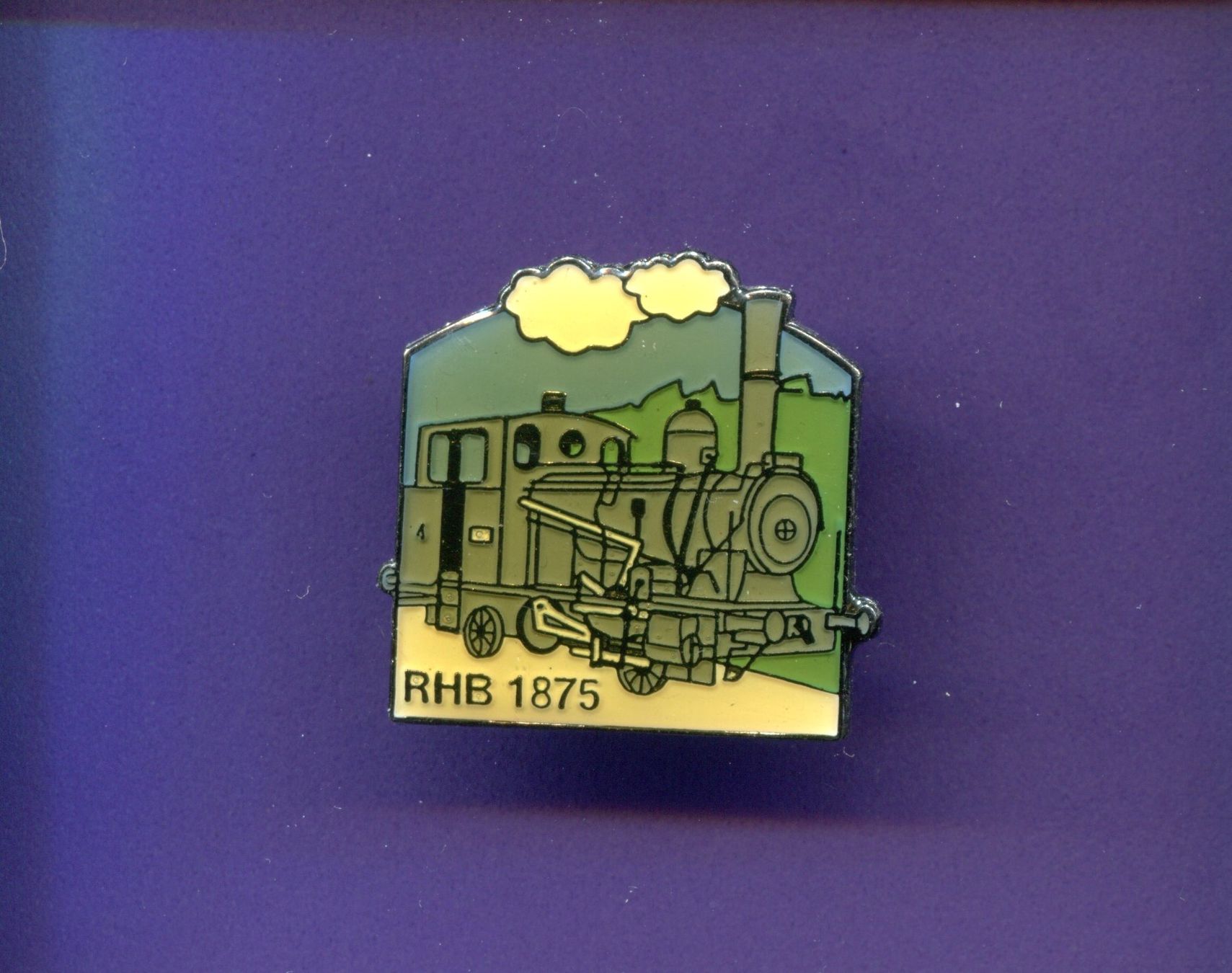 Plaketten & Abzeichen: RhB  Dampflok  1875 – Gebraucht aus Winterthur von Sammleroase