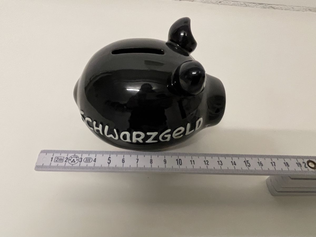 Salvadanai: Sparschwein "Schwarzgeld", lustige Deko – Usato da Spreitenbach venduto da R_1691 3
