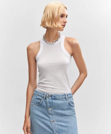 🤩MANGO NEUE KOLLEKTION TANK-TOP WEISS 10.- ANSTATT 30.-