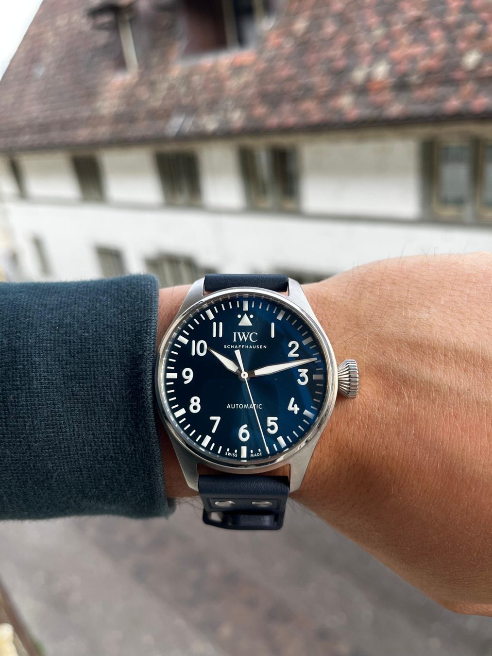 IWC Uhren: IWC Big Pilot 43, Full Set + Kautschukband – Gebraucht aus Schaffhausen von immervali
