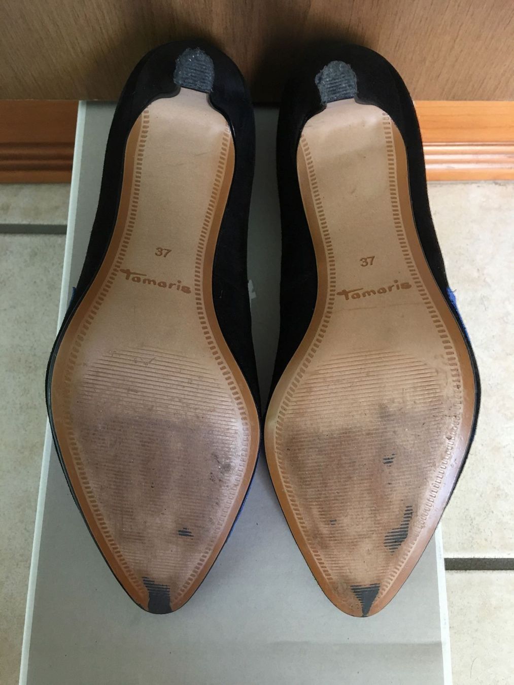 Scarpe da donna: Pumps, schwarz-blau, Leder,37 – Nuovo (secondo la descrizione) da Cugnasco venduto da isolaverde 4