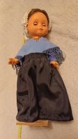 Trachtenpuppe mit Haube blau schwarz gebraucht