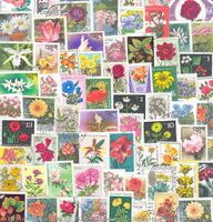 50 verschiedene Sondermarken Blumen auf Motiv Briefmarken