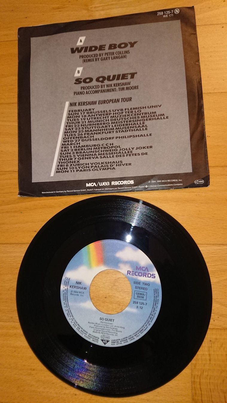 Dischi in vinile: Nik Kershaw - Wide Boy - Single 1984 – Usato da Egg b. Zürich venduto da orwell1984 1