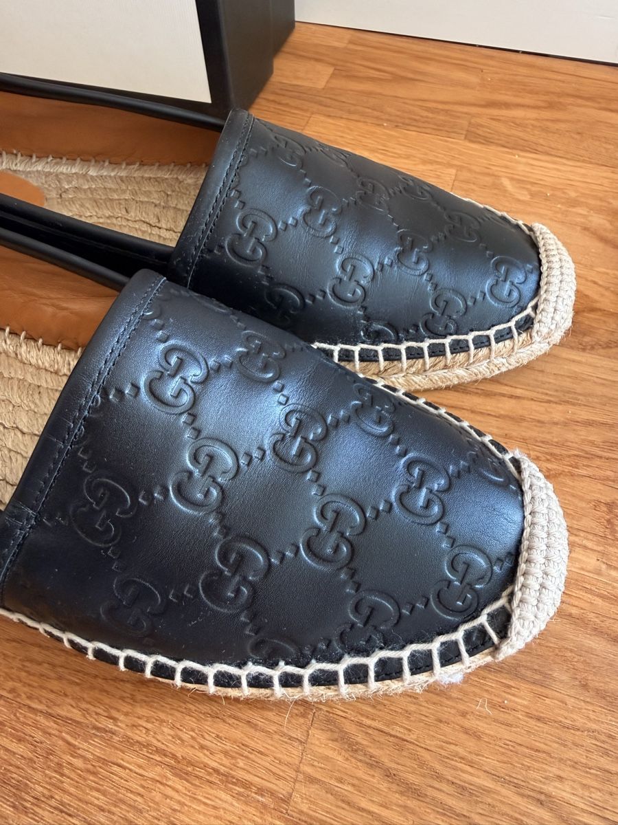 Gucci Damenschuhe: Gucci Espadrilles schwarz Leder Grösse 40 mit Box – Gebraucht aus Zürich von MaryPotter 4