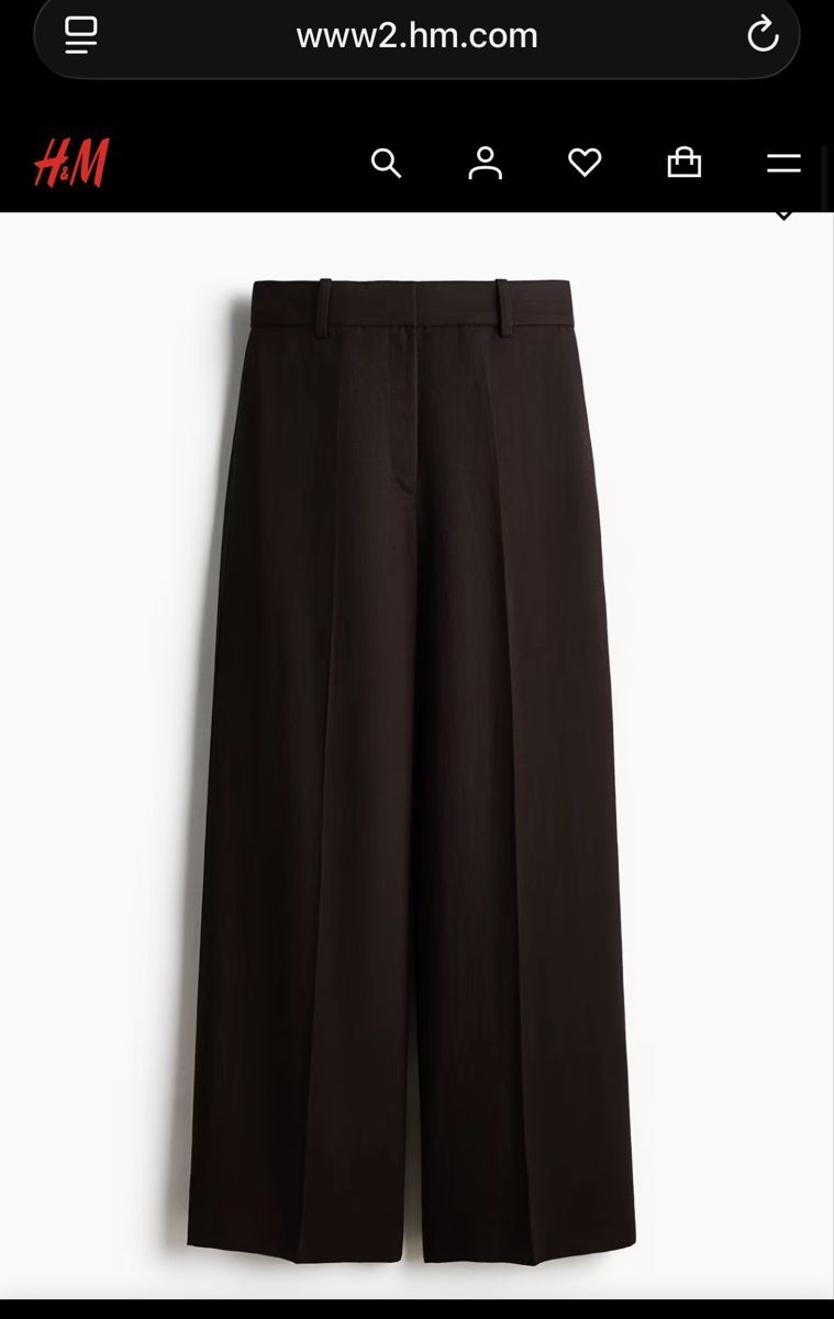 H&M Pantalons: Braune Leinenhose – Neuf avec emballage d'origine à Obfelden par cyn_lyh6