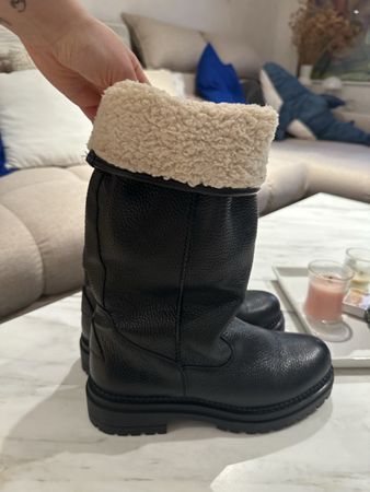 Winterstiefel Leder Gr. 40 gefüttert NEU