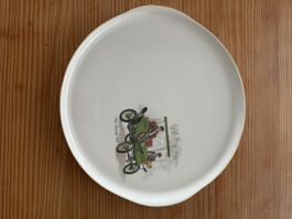 Kuchenplatte Oldtimer Motiv, Durchmesser 30cm, Top Zustand!