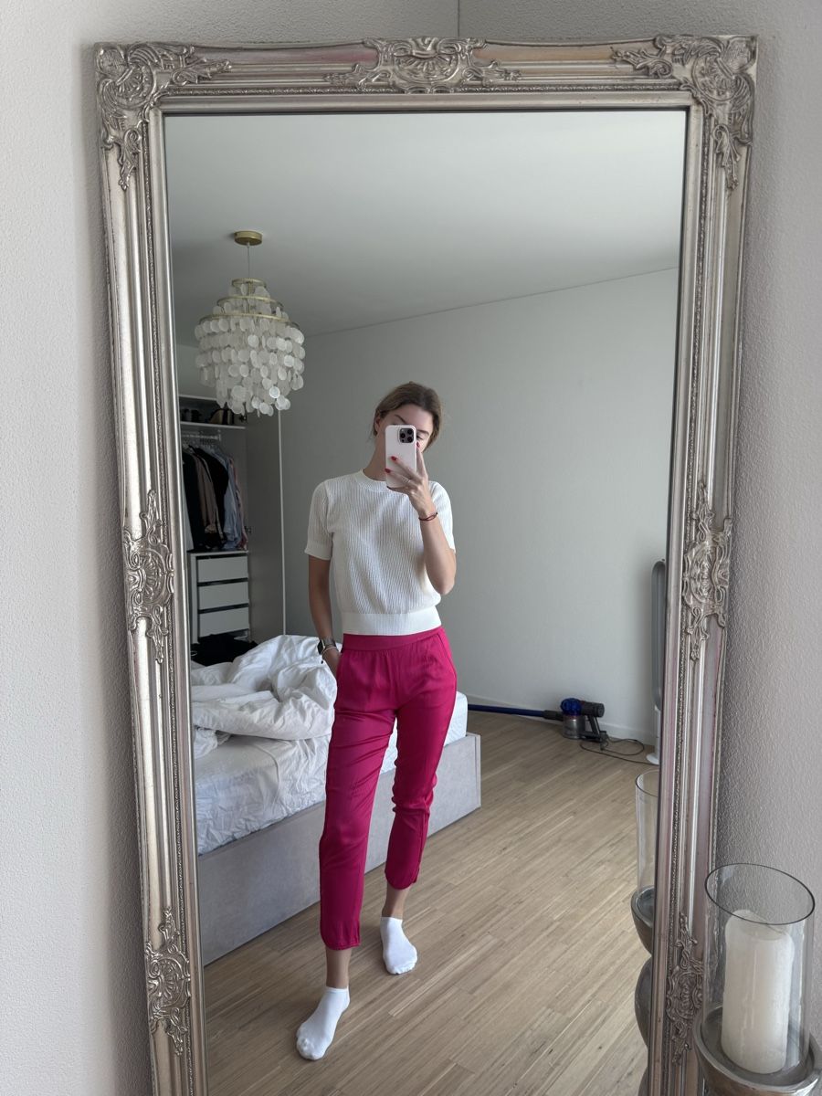 Zara Pantaloni: Zara Pink Trousers - Size S – Nuovo (secondo la descrizione) da Zürich venduto da llor.dell 1