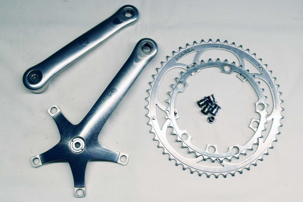 Jeu De Manivelles Campagnolo Record 10 Vitesses - 175 Mm - 52/39 Dents - Années 2000 - Occasion Très Bon état