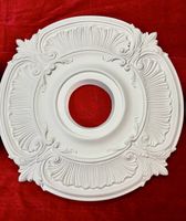 Decke Rosette Ornament Barock weiss NEU DM 46 cm