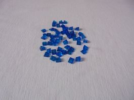 LEGO - 50 - BLAUE - TRANSPARENTE - SCHRÄGSTEINE - 1 X 1