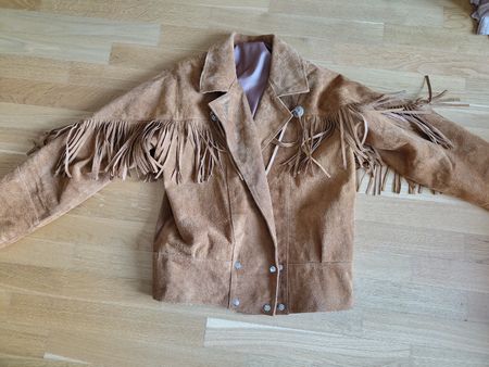 Vintage Lederjacke mit Fransen