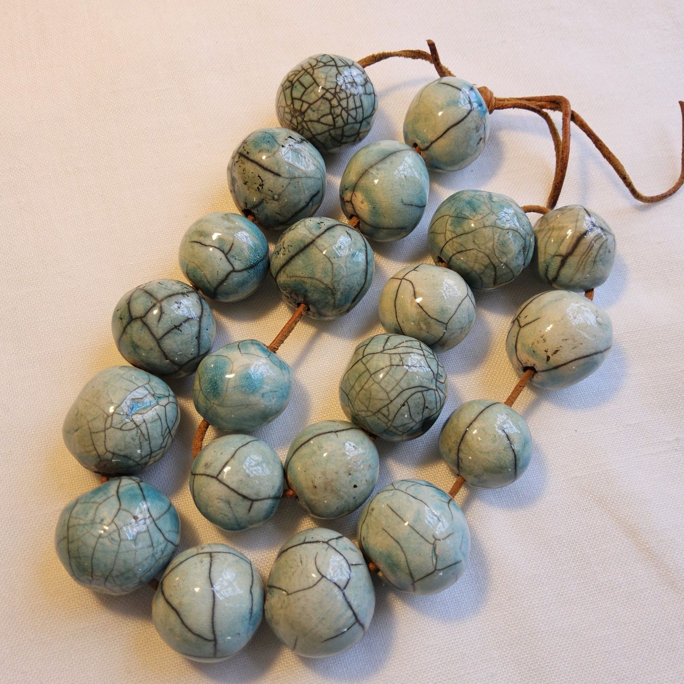 Catenine: Wunderschöne Keramik Handmade Halskette Collier, Türkis – Usato da Zürich venduto da gutsan 8