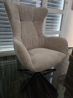 Relaxsessel mit Hocker beige Bezug Symphony 9783 Pearl 