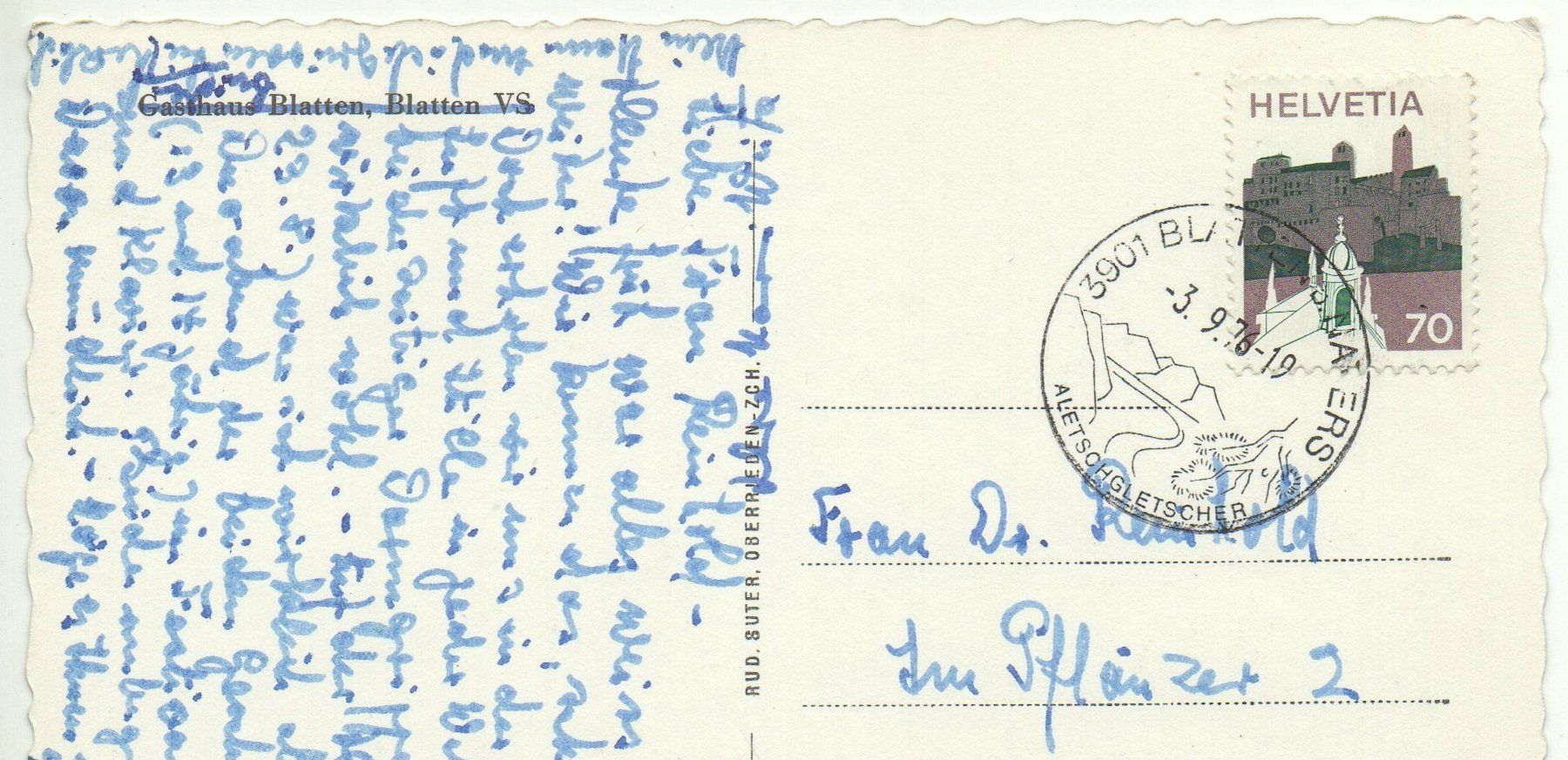 Cartoline postali: BELALP Mischabel – Usato da Jona venduto da philajona 1