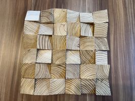 HOLZ WANDDEKORATION - 30x30cm akustikdiffusor / basteln