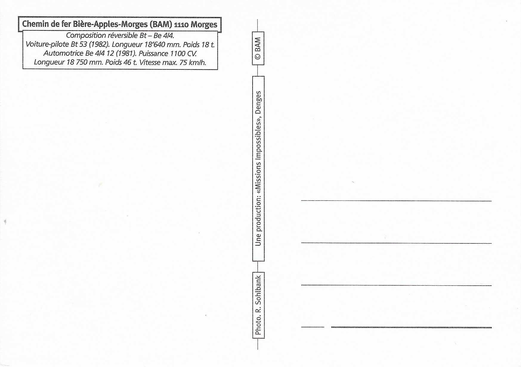 Cartoline postali: Chemin de fer Bière-Apples-Morges – Nuovo (secondo la descrizione) da Rothrist venduto da Stranglehold 1