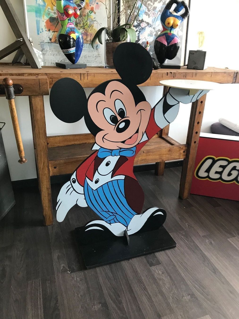 Fumetti: Panneau Mickey Mouse en bois avec socle – Usato da Vallamand venduto da Bricbracbroc82