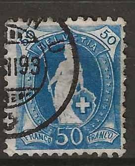 Tutti i francobolli: CH070c - Helvetia debout 70c  obl. – Usato da Trélex venduto da Phil_Albert