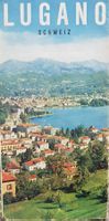 Faltprospekt mit Karte LUGANO Schweiz 1962