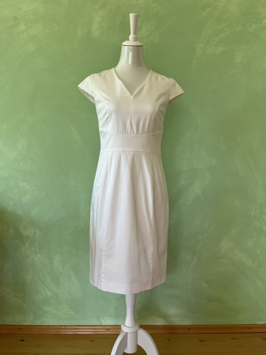 Vestiti: Etui-Kleid weiß, Gr. 36 von Madeleine – Usato da Basel venduto da Baseline28