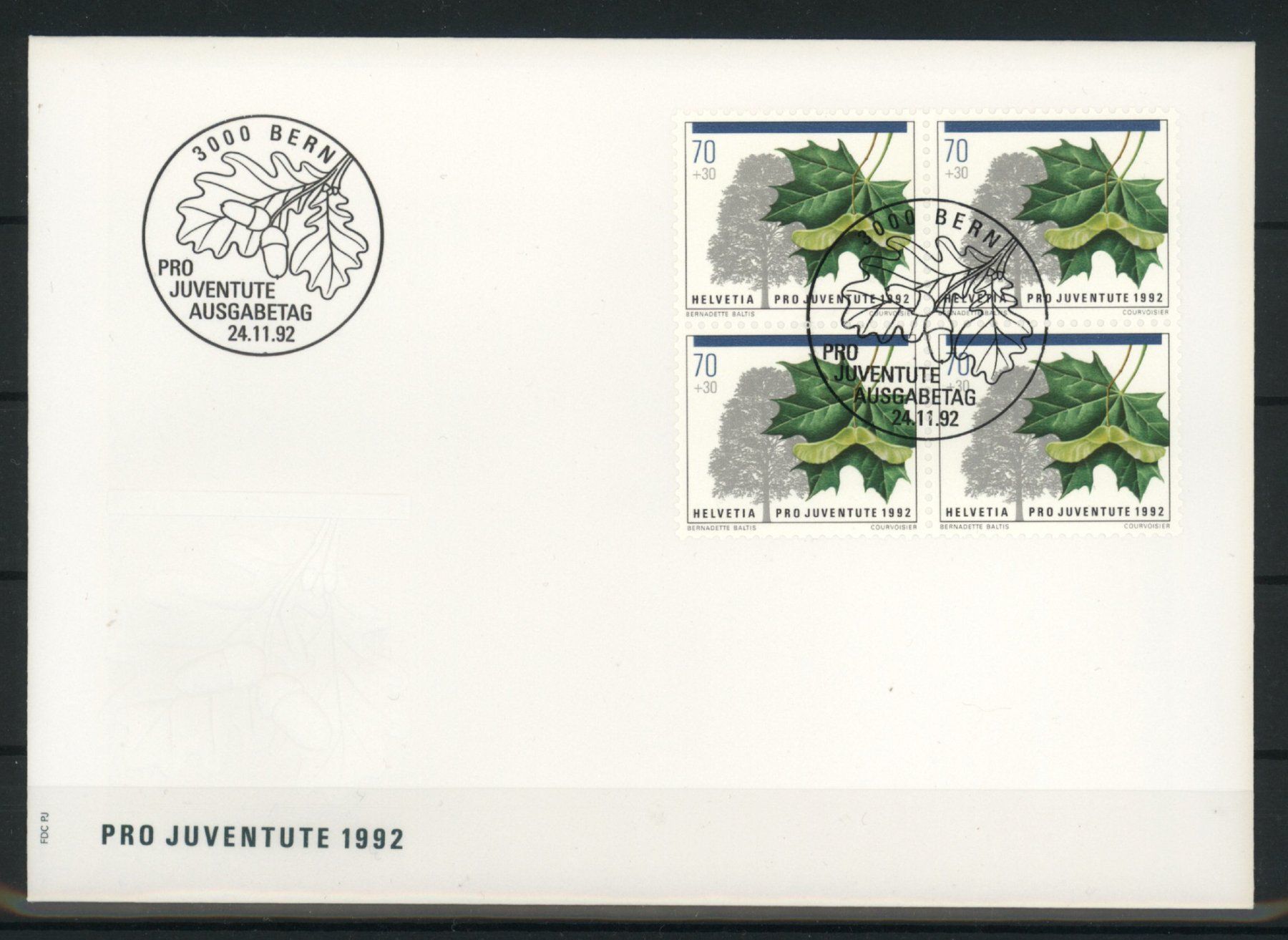 Tutti i francobolli: 1992, FDC, Pro Juventute, Viererblöcke – Usato da Willisau venduto da Vollstempel 2