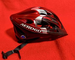 Aerogo Velohelm, Grösse M, rot-silber, wenig gebraucht!