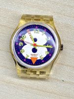 Swatch Armbanduhr transparent bunt gebraucht 