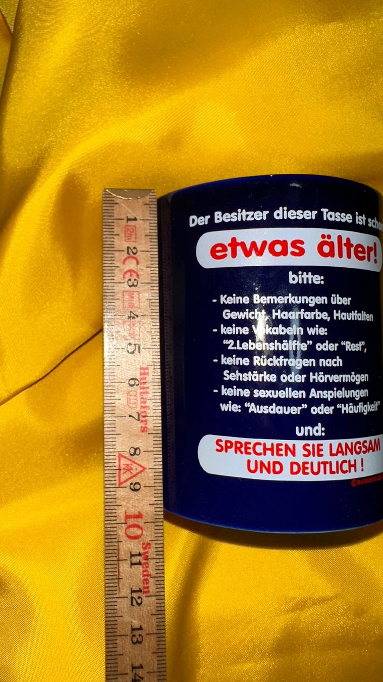 Tazze: Blaue Kaffeetasse - "etwas älter" - Witzige Geschenkidee – Nuovo (secondo la descrizione) da Schönenbuch venduto da marisli80 2