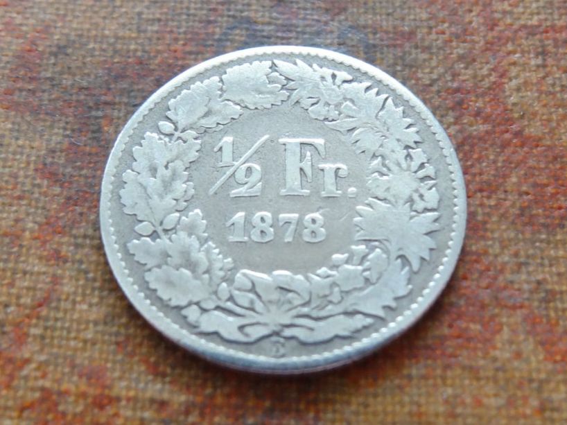 Tutti le monete: 1/2 Fr. 1878 (B) – Usato da Romanel-sur-Lausanne venduto da Swift13
