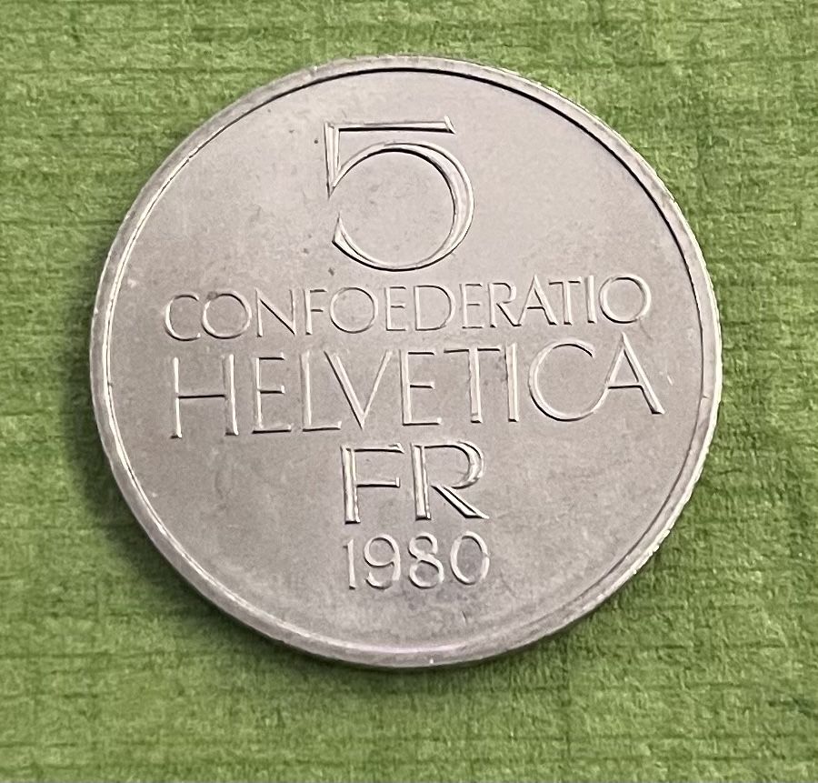 Tutti le monete: 5 Fr. Ferdinand Hodler Münze – Usato da Itingen venduto da Bebbi6569 1