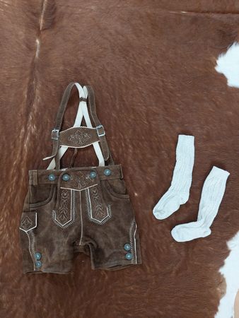 Kinder Lederhosn Gr. 98 Echtleder - wie neu!