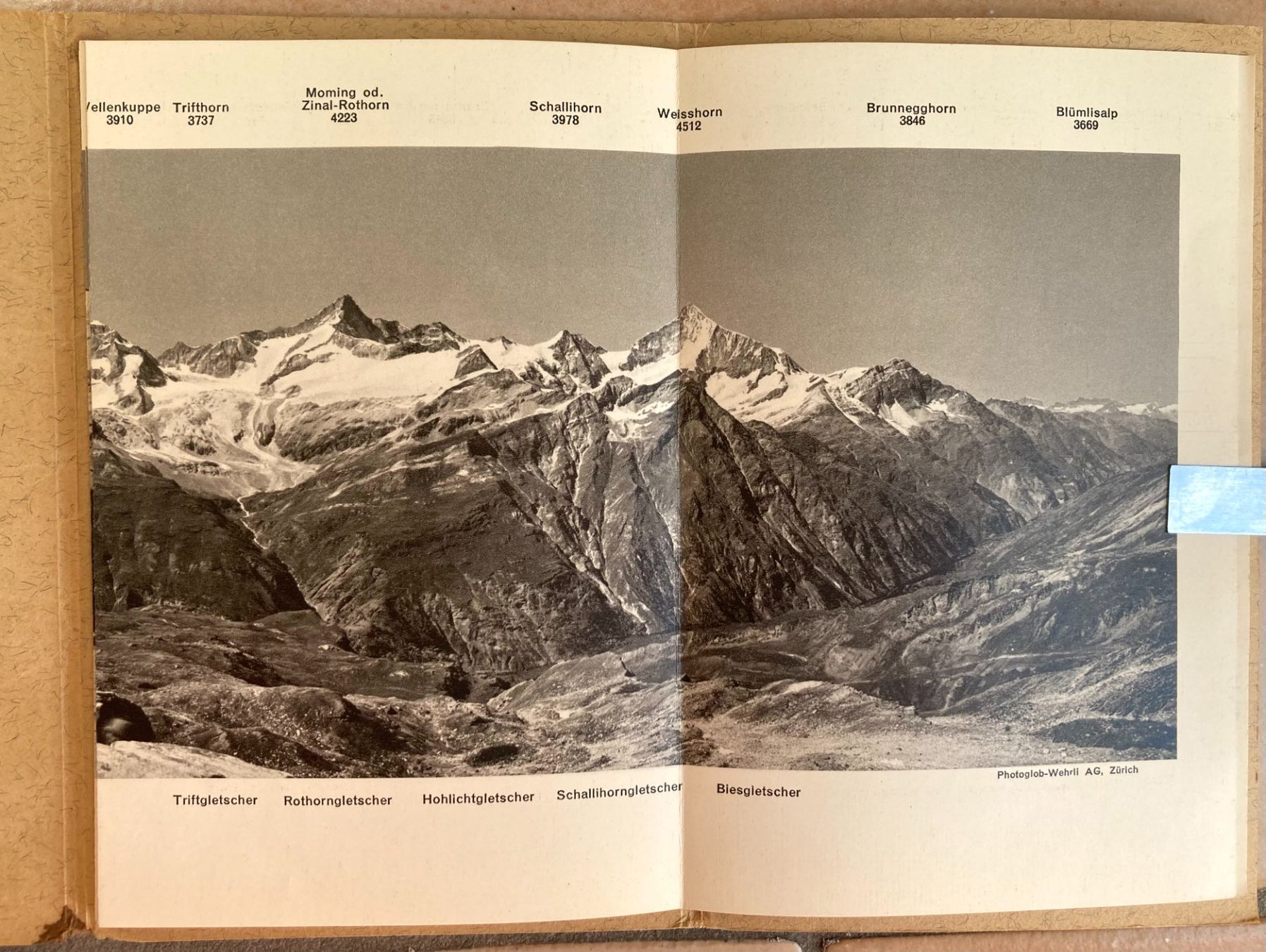 Cartine & Atlanti: Zermatt Panorama vom Gornergrat - Ca. 1940 – Usato da Versoix venduto da HELVETICA_1 7