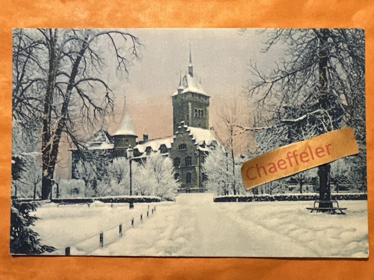 Ansichtskarten: Alte Ansichtskarte Zürich Landesmuseum Winter  – Gebraucht aus Zürich von Chaeffeler