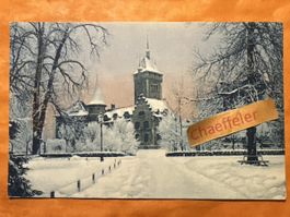 Alte Ansichtskarte Zürich Landesmuseum Winter 