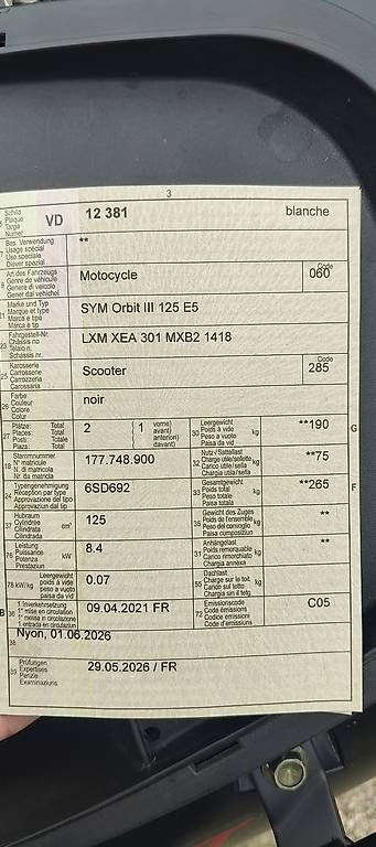 Strada: A vendre sym orbit 3 125cc expertisé – Usato da Lavigny venduto da deco75 1