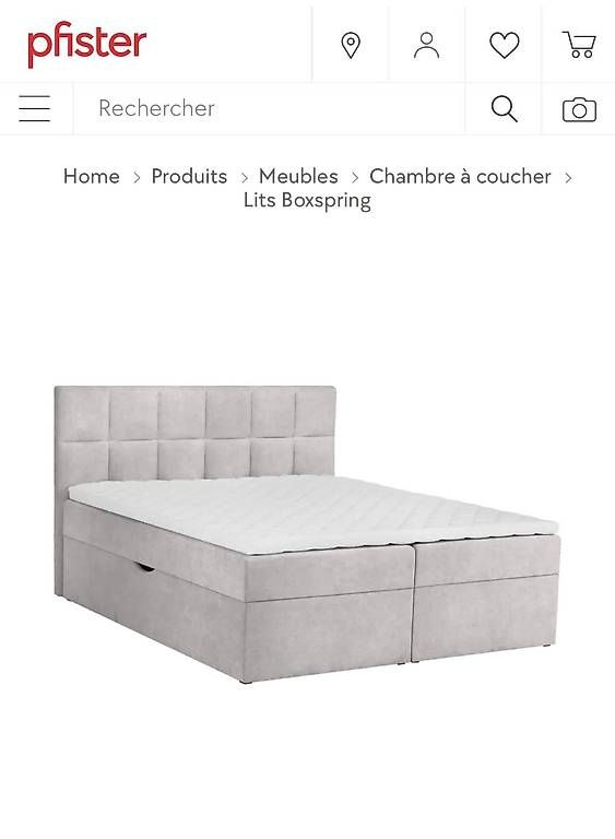 Letti: Lit Boxspring gris – Usato da Vich venduto da NatachaCK 3