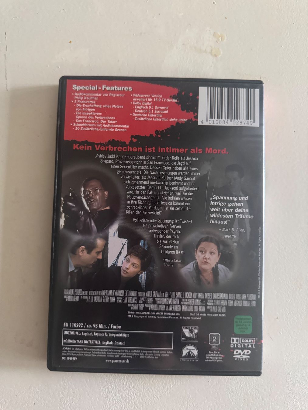 Alle DVDs: TWISTED/ DER ERSTE VERDACHT. (DVD) – Gebraucht aus Basel von san_2qlq 1
