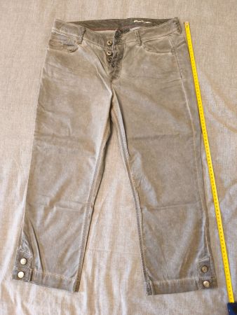 Pantalon edc 7/8, modèle Capri, gris délavé, taille 36