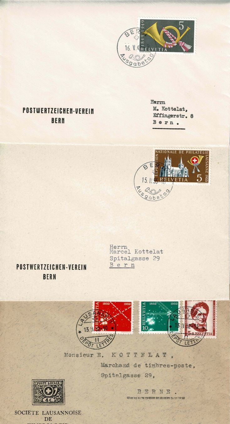 Buste & buste per spedizione: 29 Kottelat-Briefe – Usato da Zürich venduto da Bierino 4