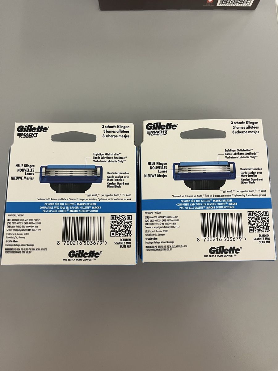 Gillette Rasoi & Lamette da barba: Gillette Mach 3 Turbo 2mal12 – Nuovo e nell'imballaggio originale da Neerach venduto da fuz_8d7l 1