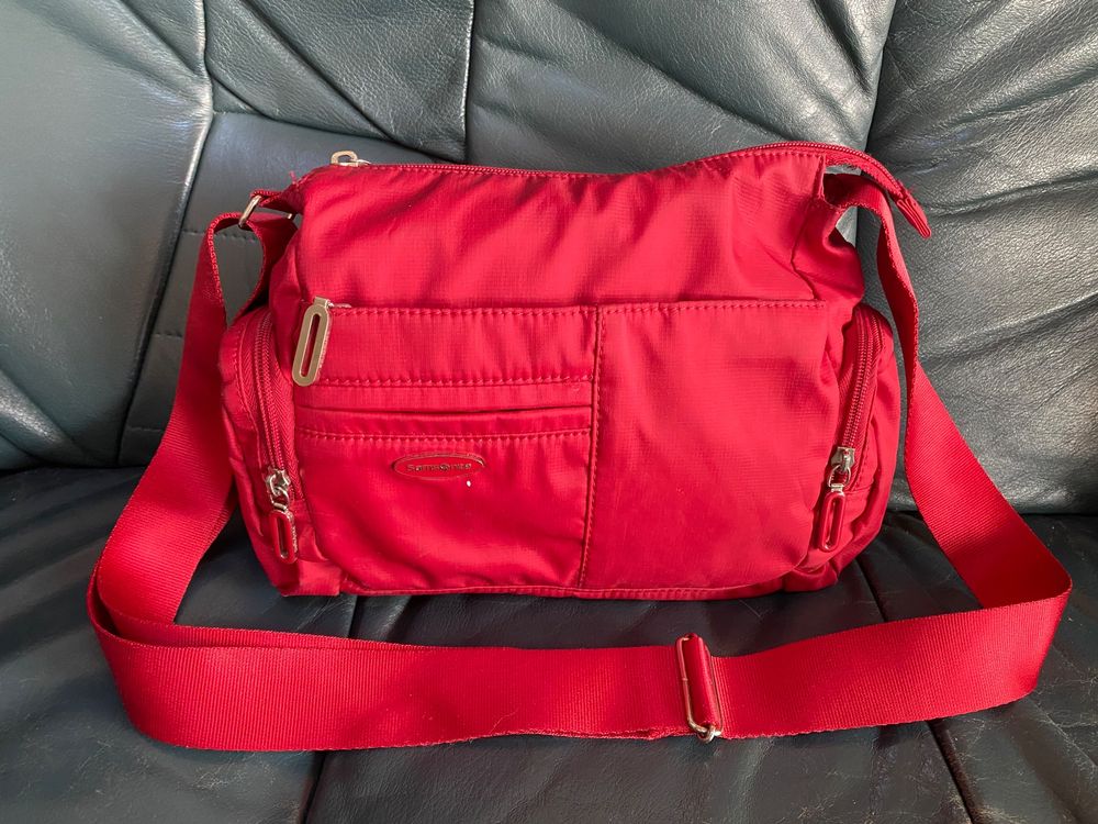 Sac Bandoulière Mini Voyage Samsonite - Nylon Bleu - Pratique Et Léger - Parfait Pour Le Quotidien
