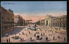 Zürich, Strassenbahn auf dem Bahnhofpla